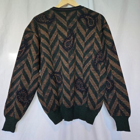 Tricots St. Raphael Vtg Wool Sweater XL Eclectic Grandpa Old Money Equestrian - Picture 5 of 11